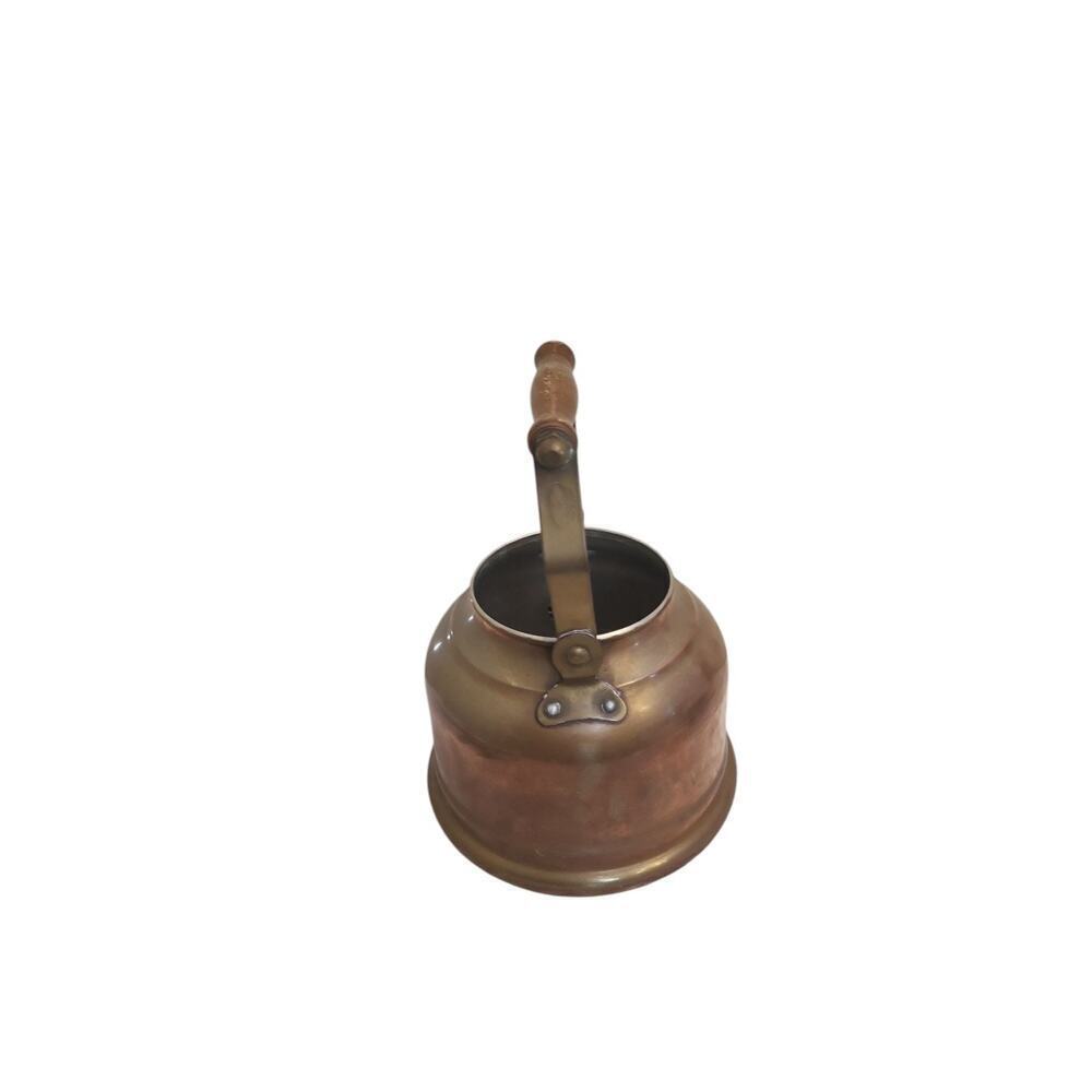 Centuria Baumlin Copper And Brass Wood Handles Water Kettel Made in France - Picture 2 of 12